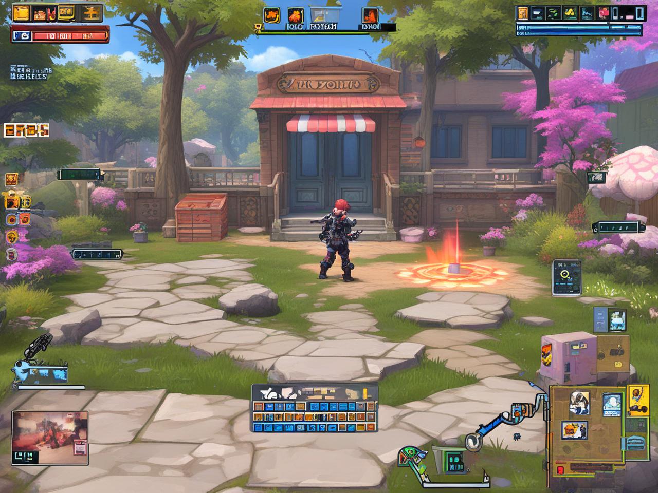 和尚走进大殿——无牵无挂（或各有各的门道等，根据具体歇后语内容而定）(图1)